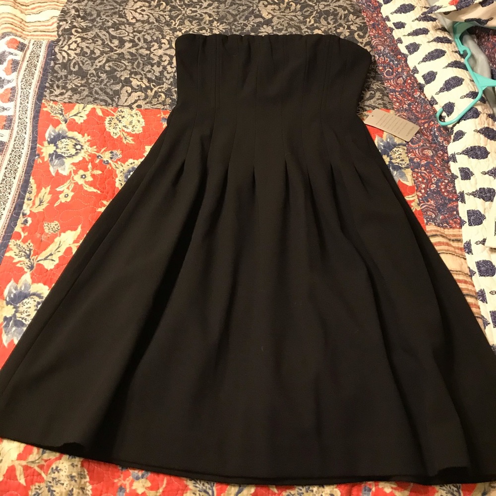 kaya and sloane black strapless dress
